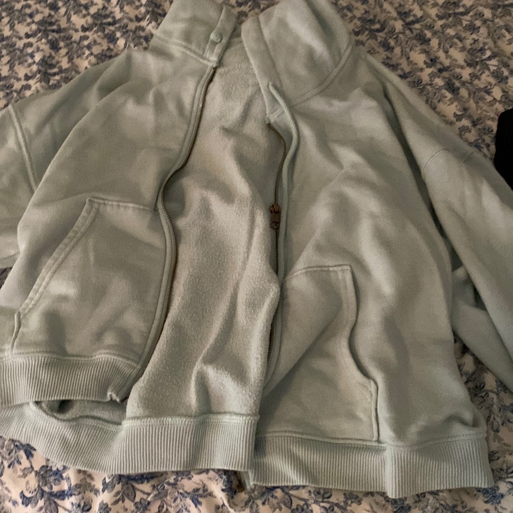 Blue American eagle zip up sweater